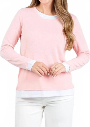 Nally & Millie Lucy Long Sleeve Layered Tee In Pink