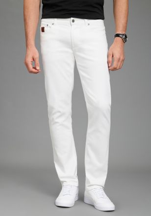 Bruno Banani Straight-Jeans BRUNO BANANI Hutch, Herren, Gr. 28, L&auml;nge 32, wei&szlig;, Denim/Jeans, Obermaterial: 98% Baumwolle, 2% Elasthan, unifarben, normal lang, Jean