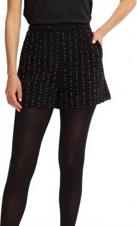 Allison New York Beaded Millie Shorts In Black