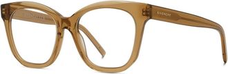 Givenchy Vierkant Frame Bril - Transparant Taupe - unisex - Brillen - Groen - ONE Size - Accessoires