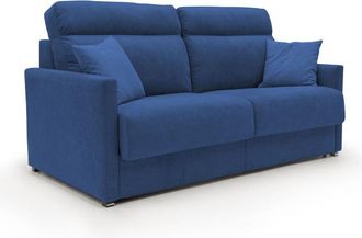 Divani.Store Divani.store - Margot Sof&aacute; Cama Convertible En Tela Suave Impermeable 196 Cm (mat. 160x197) Azul