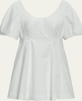 Theory Puff-Sleeve Mini Dress