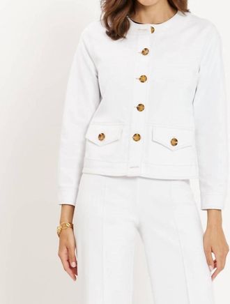 Jude Connally Raleigh Button Down Jacket In White