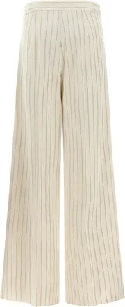 Max Mara Womens White Cotton Casual Pants