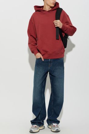 Palm Angels Cotton Sweatshirt With Print, Mens, Red