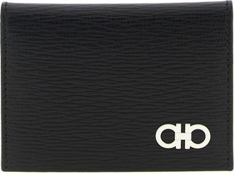 Ferragamo Revival Gancio Portafogli Nero-Uomo