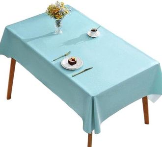 OEM Mantel Liso Con Estampado De Hojas De Loto. Resistente A Las Manchas. Ligero E Impermeable. Medidas: 120 X 170 Cm. Color: Azul Oscuro