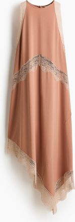 H&M Kleid mit Spitzenborte - Beige