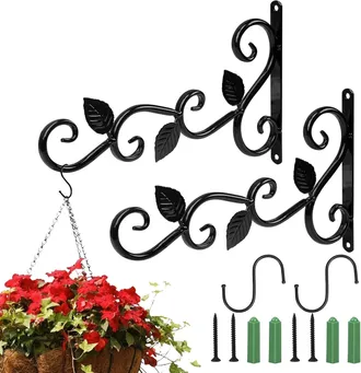 OEM Gancho Para Colgar Plantas De 2 Piezas, Cesta Colgante De Pared, Soporte Para Plantas, Soporte De Pared Para Plantas De Balc&oacute;n Con Tornillos, Gancho E