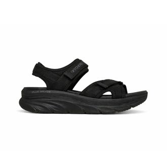Skechers Dlux Walker Sandal-bold City Womens Ankle Strap Sandals Black - Size UK 6.5