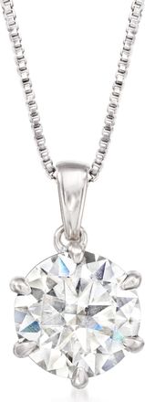 Ross-Simons Moissanite Solitaire Necklace in Sterling Silver