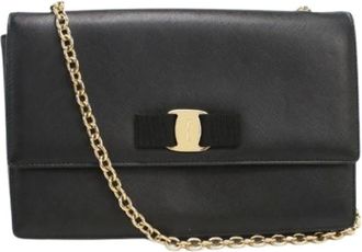 Ferragamo Pre-owned Cross Body Bags, female, Black, Size: ONE SIZE Pre-owned Shoulder Bag