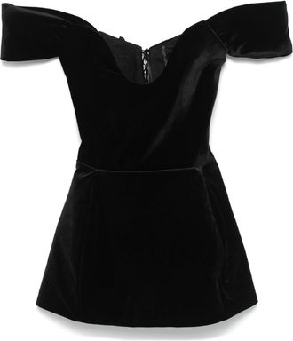 Ana Radu velvet mini dress - women - Polyester - S - Black