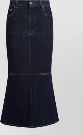 Moschino skirt heart pockets contrast stitching belt loops