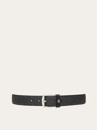Ferragamo Men Reversible and adjustable belt Black