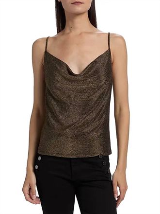 Ramy Brook Carla Tank Top In Gold Knit