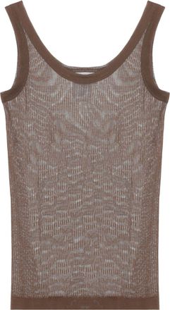 Christophe Lemaire seamless ribbed tank top - Brown
