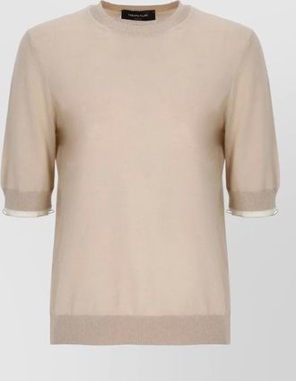 Fabiana Filippi wool crewneck sweater short sleeves