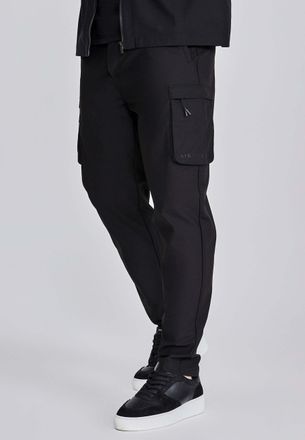 Siksilk Cargohose SIKSILK Siksilk Cargohose Smart Cargo Pants, Herren, Gr. 30, N-Gr, schwarz, Obermaterial: 100% Polyester PES., Hosen Cargohose