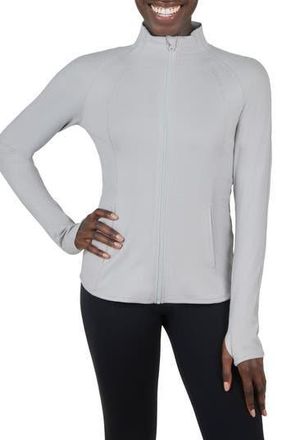 Yogalicious Lux Rebel Full Zip Sweatshirt in Heather Grey at Nordstrom Rack, Size X-Large