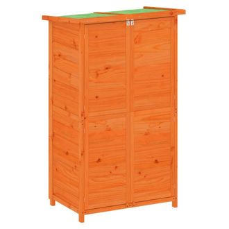 Berkfield Home Garden Tool Shed Brown 83x57x140 cm Solid Wood Pine in Tan | Size: 83 x 57 x 140 cm