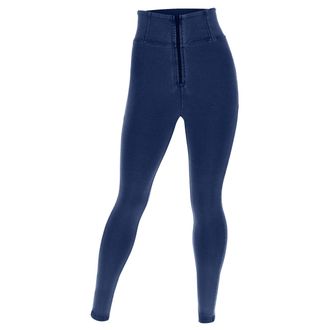 Freddy Leggings FREDDY Leggings WRUP1HC002NS, Damen, Gr. L, EURO, blau (schwarz jeans, schwarz seams), Obermaterial: 84% Baumwolle CO. 16% Elasthan EL., Hose