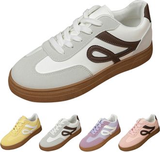 Generic Women Lace Up Walking Shoes with Arch Support Casual Comfortable Sneakers Soft Cushioned Insole Sneakers Outdoor Lightweight Slip-Resistance Trainers 