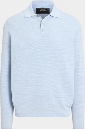 Polo Ralph Lauren Men & apos;s Striped Wool-Blend Polo Sweater