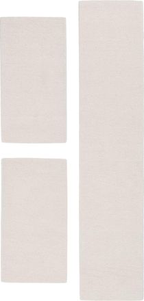 THEKO Alfombra de lana tejida a mano estilo bereber color blanco 70x620 cm