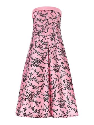 Alberta Ferretti mikado floreale dress