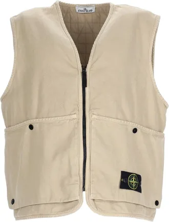 Stone Island Oversized Quilted Lining Cotton Vest