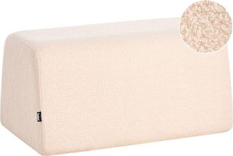 Beliani Puf Boucl&eacute; Beige