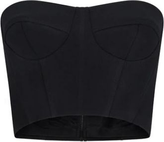 DAVID KOMA Bustier Top - Dames - Tops zonder mouwen - Zwart - 2XS - Tops