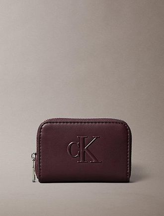Calvin Klein Cartera Con Cremallera Y Monograma Grabado