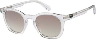 Superdry Sonnenbrille SUPERDRY Modell 996091, Herren, transparent, transparent, Sonnenbrillen Sonnenbrille, Form Rund, Logoschriftzug auf B&uuml;gel, Kunststofffass