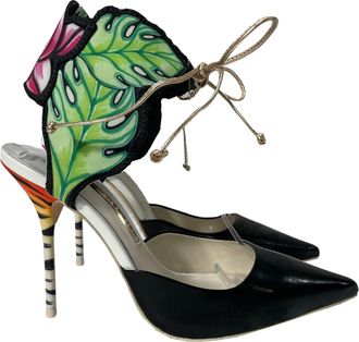 Sophia Webster Rousseau Jungle Ankle Tie Pumps in Multicolor Leather