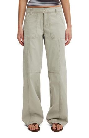 Cotton On Womens Lexi Low Rise Utility Pant in Frosted Slate at Nordstrom, Size 2