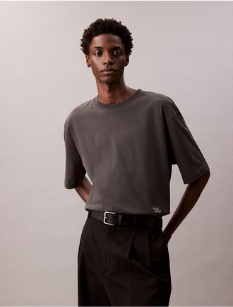 Calvin Klein Jeans Calvin Klein Mens Heavyweight Cotton Tee - Grey - 2XL