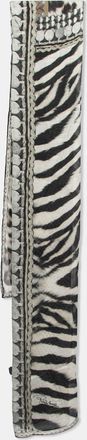 Roberto Cavalli Black/white Animal Print Silk Stole