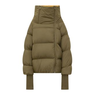 Ganni Jassen, Dames, Groen, 2Xs, Nylon, Future Nylon Quilt Puffer