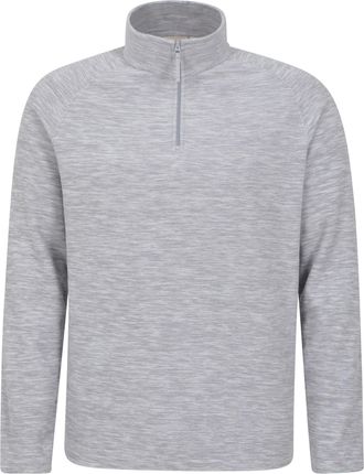 Mountain Warehouse Snowdon Mens Micro Fleece Top - Warm, Breathable, Quick Drying, Zip Collar Fleece Sweater, Soft & Smooth Pullover - For Spring Summer, Travelling, Wal