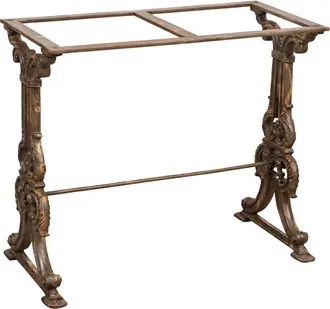 Biscottini International Base De Mesa De Hierro Fundido Con Acabado Antiguo