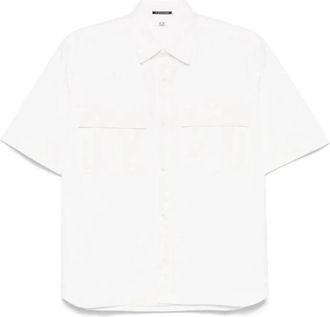 C.P. Company Korte mouwen shirt Metropolis-serie - Heren - Korte mouwen Overhemden - Wit - S - Overhemden