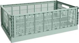 HAY Basket Colour Crate - Green - Recycled polypropylene - Designer Hay Studio