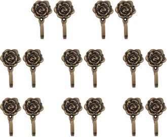 OEM 16 Ganchos De Pared De Metal Rosa Con Cierre Decorativo En La Parte Posterior