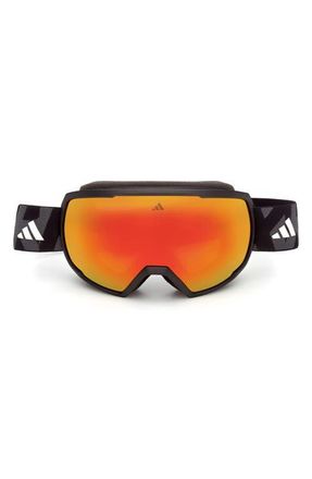 adidas Shield Snow Goggles in Matte Black /Bordeaux Mirror at Nordstrom