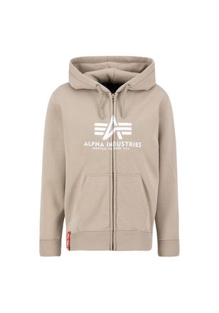 Alpha Industries Hoodie ALPHA INDUSTRIES Basic Zip Hoodie BL, Herren, Gr. S, beige (vintage sand), Obermaterial: 80% Baumwolle, 20% Polyester, regular fit, Sweatshirts