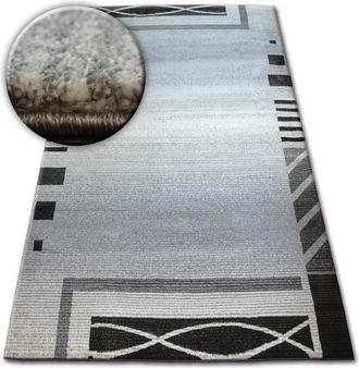 RugsX Alfombra Shadow 8597 Plateado Grey 120x170 Cm