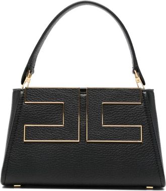 Elisabetta Franchi Logo Tote - Dames - Handtassen - Zwart - ONE Size - Leer - Tassen