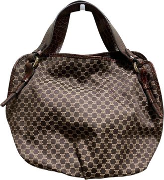 Celine Beige Brown Canvas Leather Tote Bag (Pre-Owned)